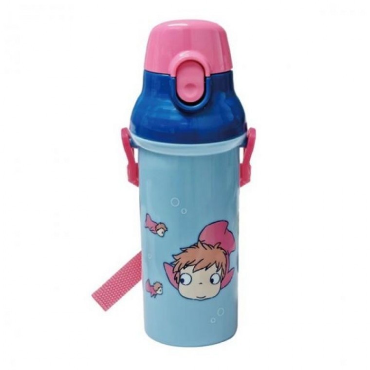 ขวดน้ำสำหรับเด็ก Ponyo on the Cliff by the Sea แบบกด 480 มล.