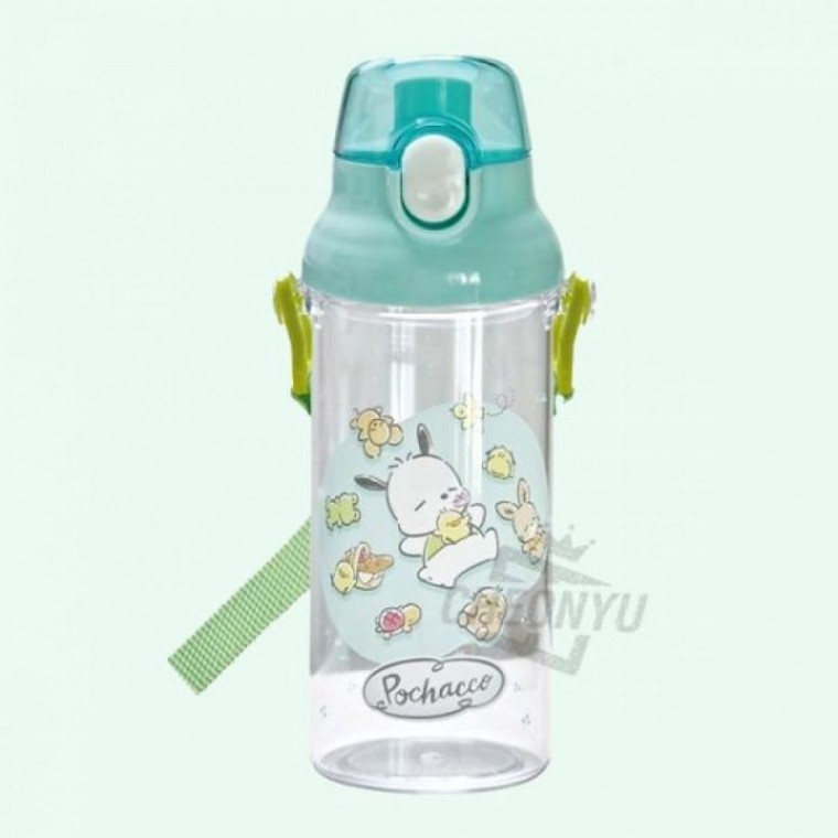 ขวดน้ำสำหรับเด็ก Pochacco แบบกดใส 480 มล.