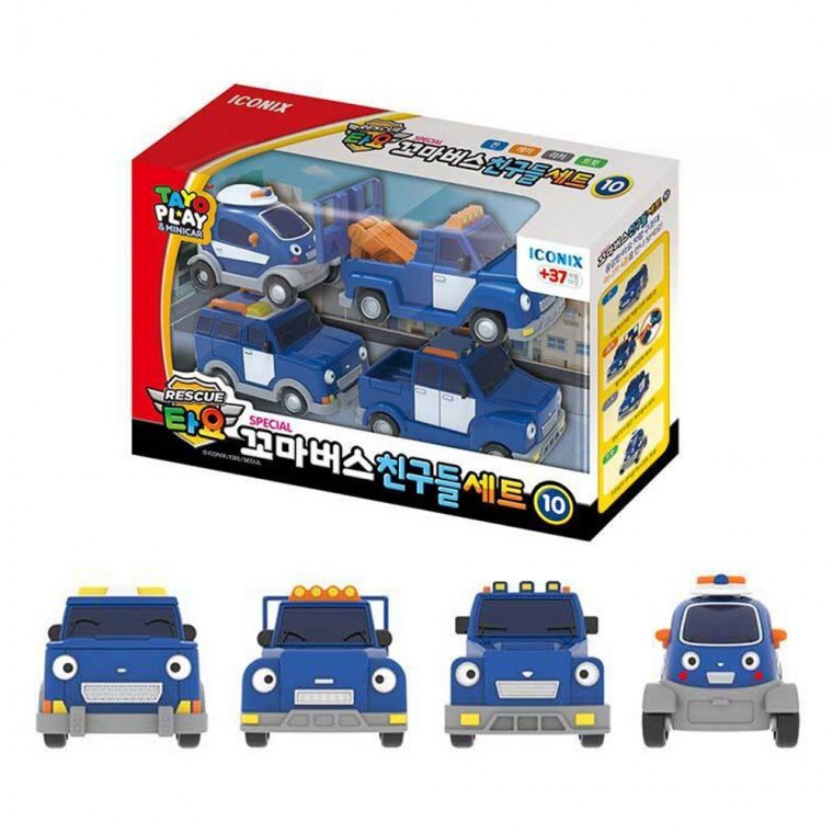 Iconix ชุดรถบัสตัวจิ๋ว Tayo Friends Set 10 4pcs (91144)
