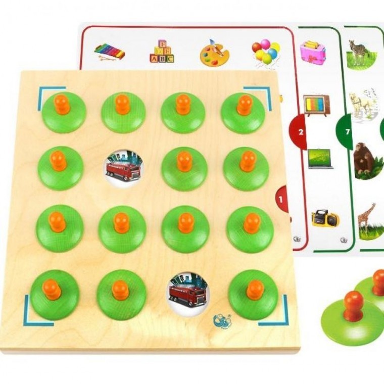 เกมความจำ ของเล่นไม้ เกมกระดานเสริมความจำ