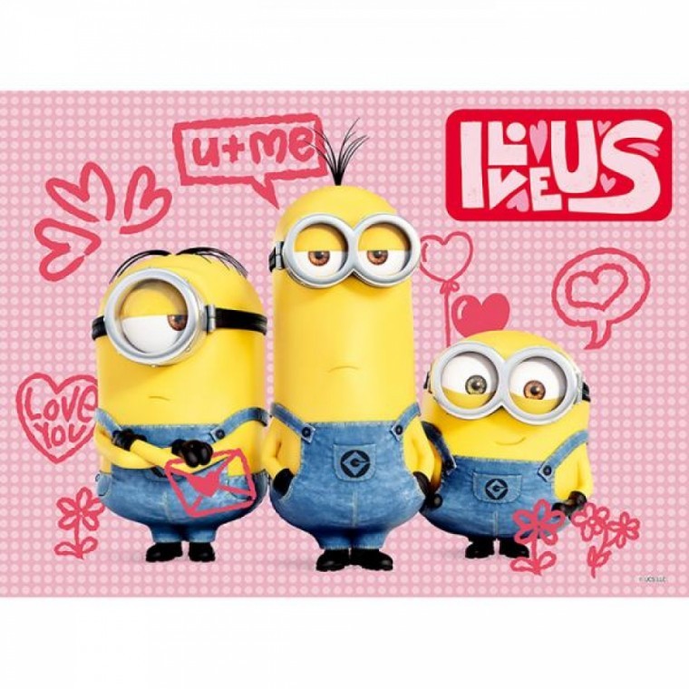 จิ๊กซอว์ 300 ชิ้น - Minions I Love You (ชิ้นใหญ่)