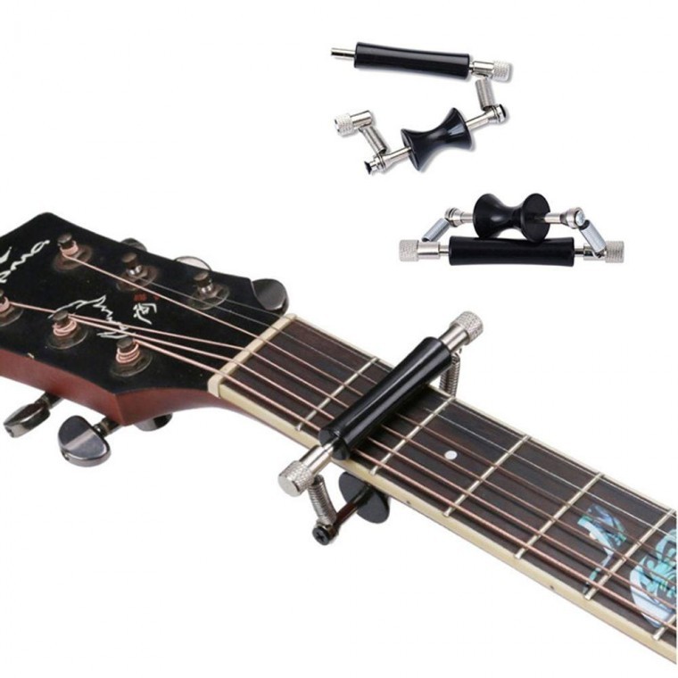 Rolling Sliding Guitar Capo อุปกรณ์เสริมสำหรับการจูน อุปกรณ์เครื่องดนตรี