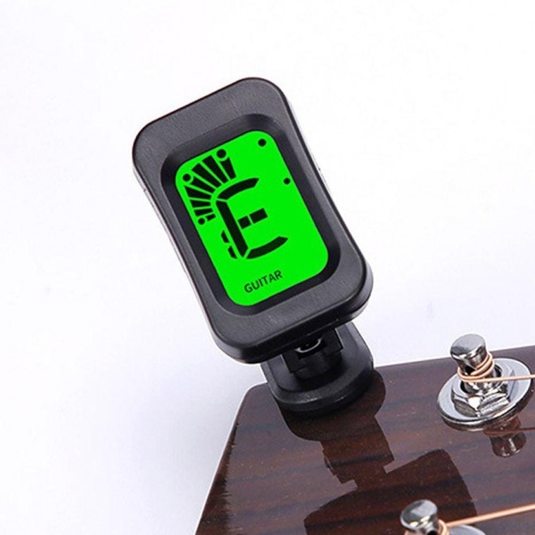 Clip-on Guitar Tuner Bass Tuner Tuner สำหรับกีตาร์โปร่ง ไวโอลิน อูคูเลเล่
