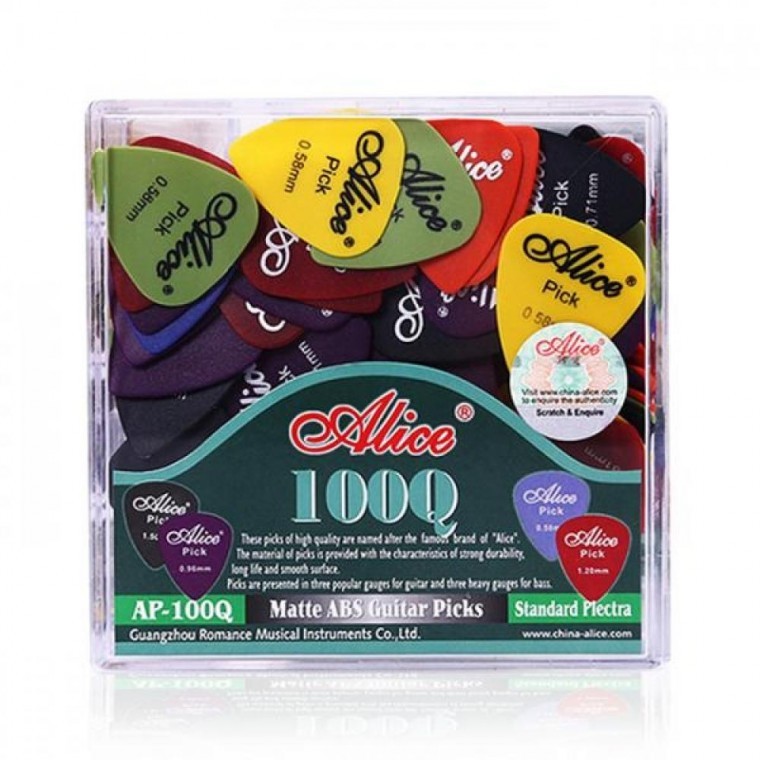 Alice Premium Guitar Ukulele Picks ชุด 100 ชิ้น