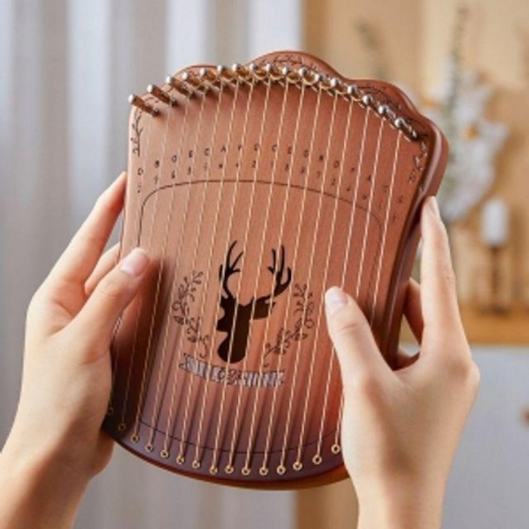 Zelkova 17-Note Lyre Mini Harp สำหรับงานอดิเรก การศึกษา