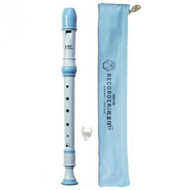 Youngchang Soprano Recorder YSRG-80B Blue German Style สำหรับการศึกษา อุปกรณ์สำหรับวิชาดนตรี