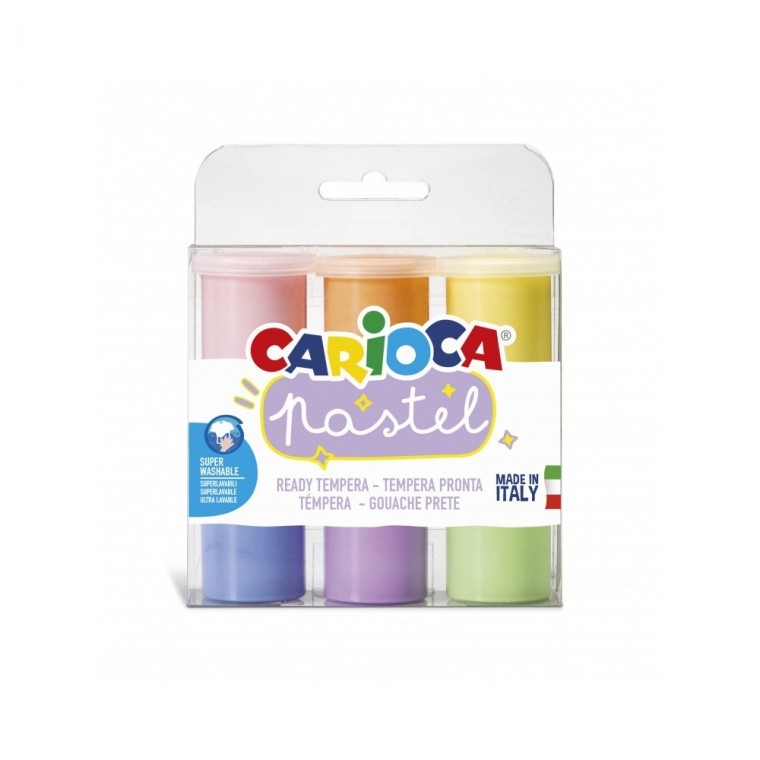 สีชอล์กเทมเพอราพาสเทล 6 สี 25 มล. คาริโอก้า