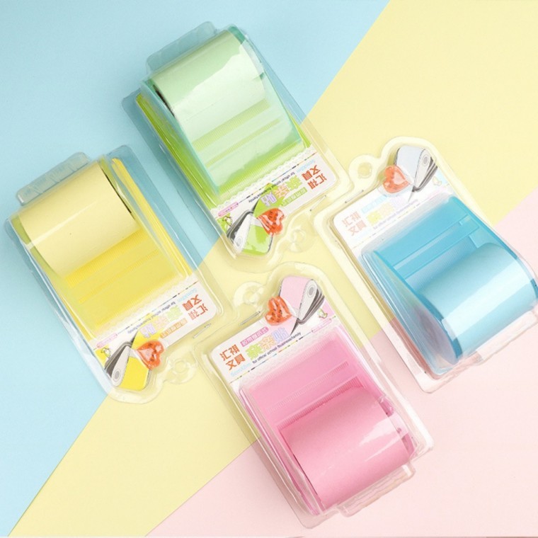 กระดาษโน้ตแบบม้วนลอกได้ สไตล์เกาหลี กระดาษโน้ตกาว Post-it