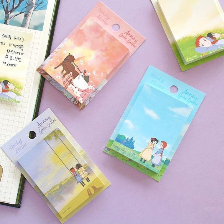 สติกเกอร์เมโมเล่มเล็ก Anne of Green Gables (5 ชิ้น)