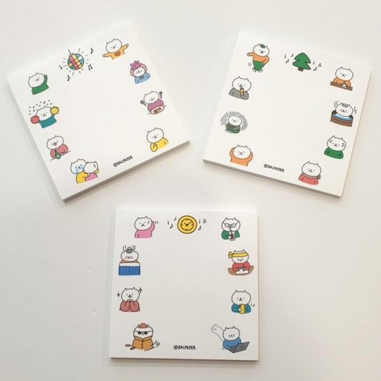 แผ่นเมโม Cat Life 3 แบบ Memo pad
