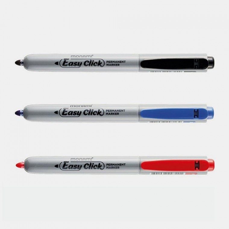 ปากกาเมจิก Monami Easy Click 3 สี 1 ด้าม 12 ชิ้น/ชุด