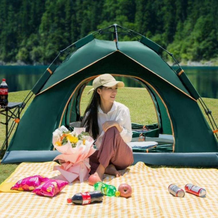 เต็นท์ Pop-up สำหรับ 3-4 คน, สำหรับแคมป์ปิ้ง, ตกปลา, กันแดด