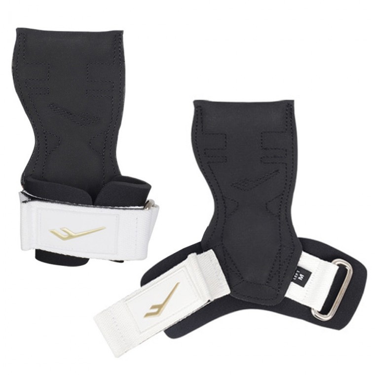 สายรัดฟิตเนส Prospecs Strength Lifting Grip สายรัดฟิตเนส (สีขาว) (M) สนับข้อมือฟิตเนส