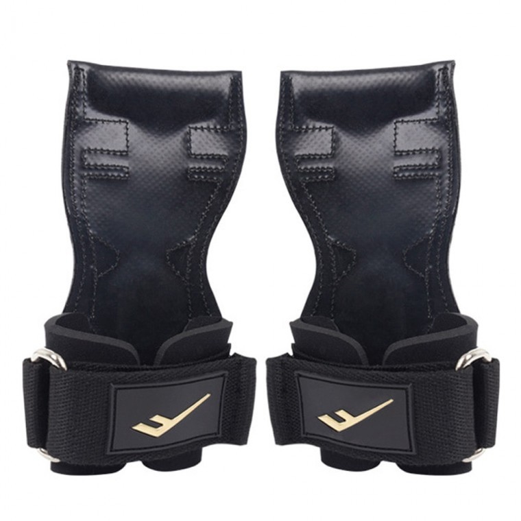 สายรัดฟิตเนส Prospecs Elite Lifting Grip สายรัดฟิตเนส (สีดำ) (S) สนับข้อมือฟิตเนส