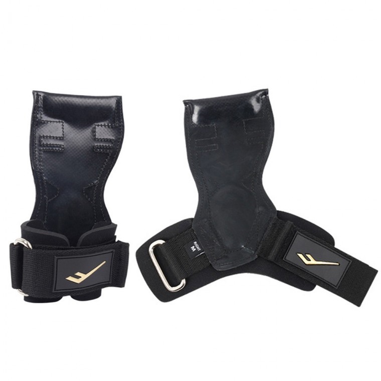 สายรัดฟิตเนส Prospecs Elite Lifting Grip สายรัดฟิตเนส (สีดำ) (M) สนับข้อมือฟิตเนส