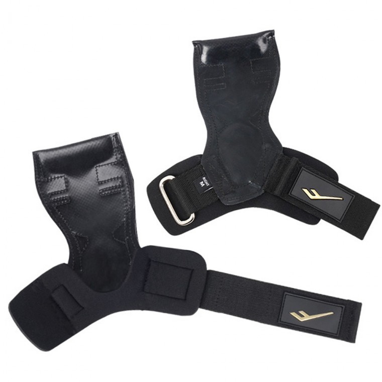 สายรัดฟิตเนส Prospecs Elite Lifting Grip สายรัดฟิตเนส (สีดำ) (L) สนับข้อมือฟิตเนส