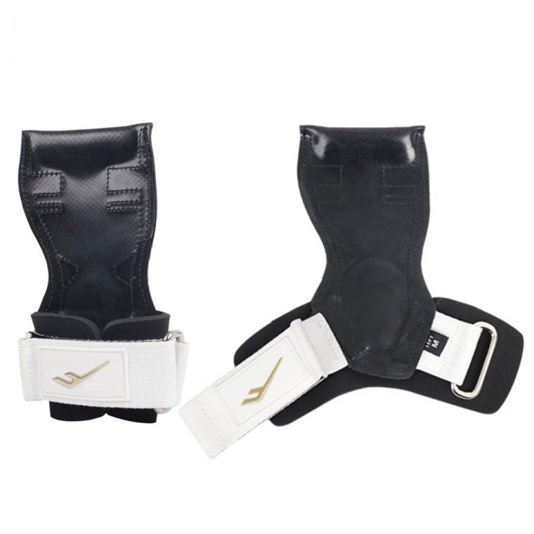 สายรัดฟิตเนส Prospecs Elite Lifting Grip สายรัดฟิตเนส (สีขาว) (M) สนับข้อมือฟิตเนส