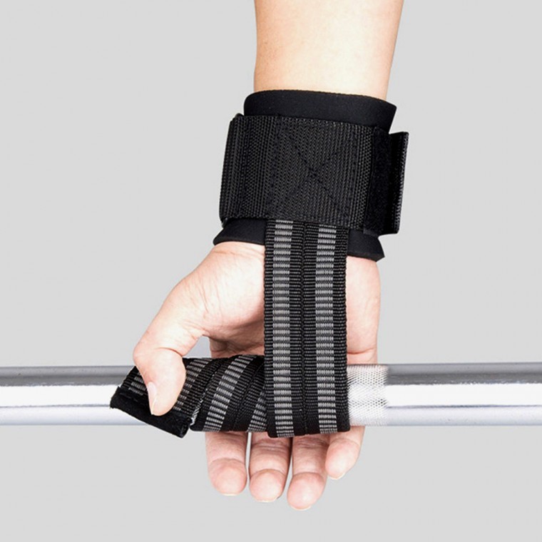 สายรัดยกน้ำหนัก Muscleway สำหรับฟิตเนส สนับข้อมือ (สีดำ)