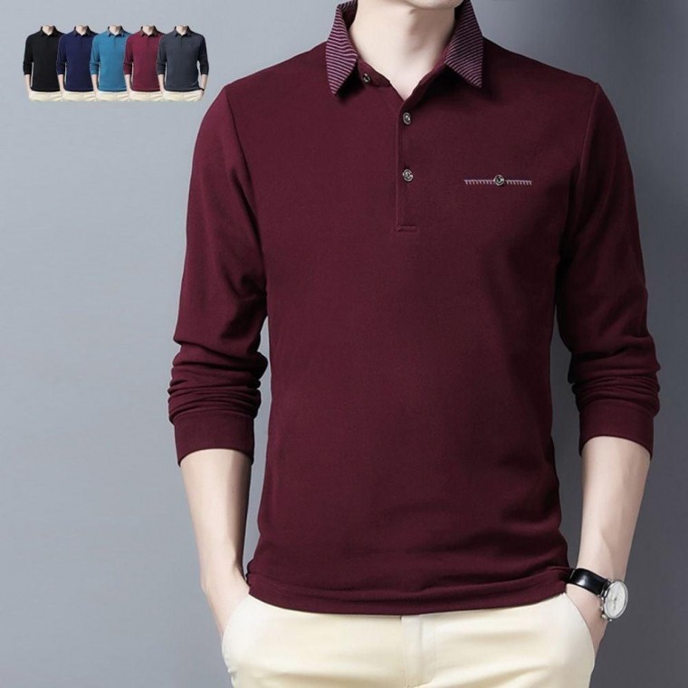 เสื้อยืดแขนยาวสำหรับผู้ชายวัยกลางคน