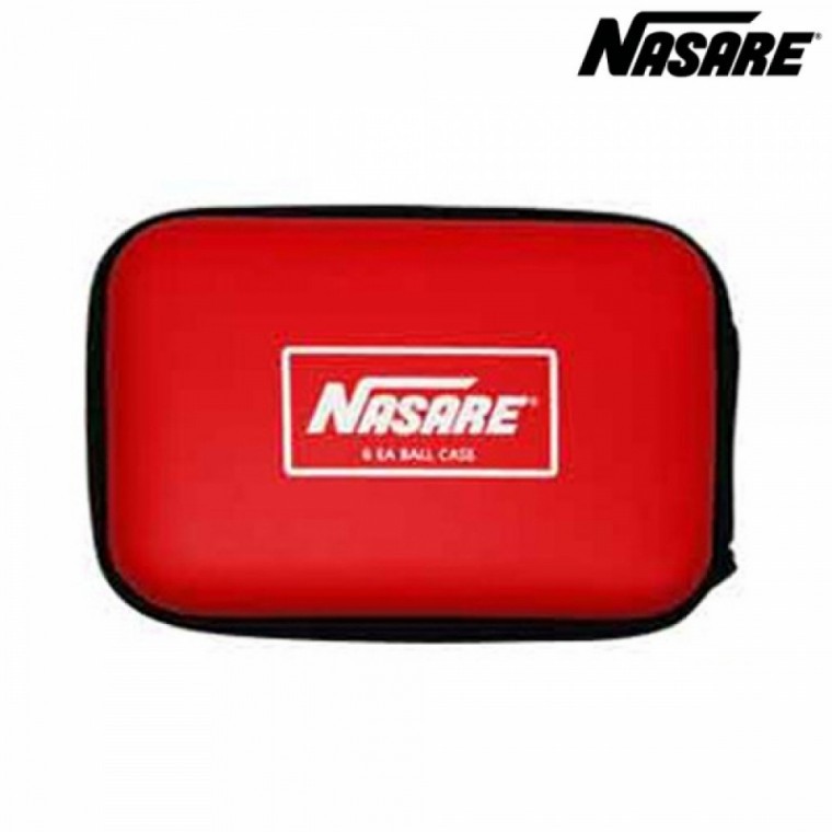 กล่องใส่ลูกปิงปองแบบแข็ง Nasare (ใส่ได้ 6 ลูก) (สีแดง) (SSNSR6TBC)