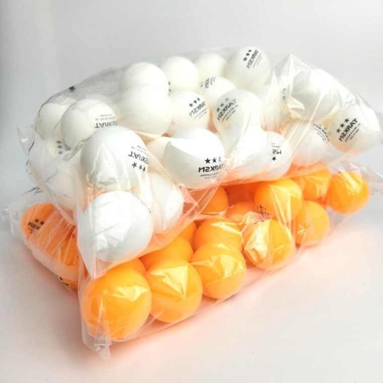 ลูกปิงปอง 3 ดาว 50 ลูก สำหรับฝึกซ้อม อุปกรณ์สำหรับฝึกซ้อมและการแข่งขัน