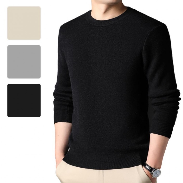 เสื้อยืดไหมพรมแขนยาวสีพื้นสำหรับ Daily
