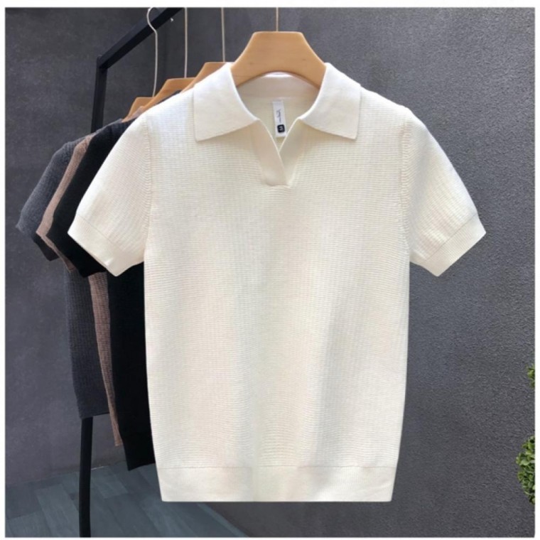 เสื้อไหมพรมแขนสั้นสำหรับผู้ชาย