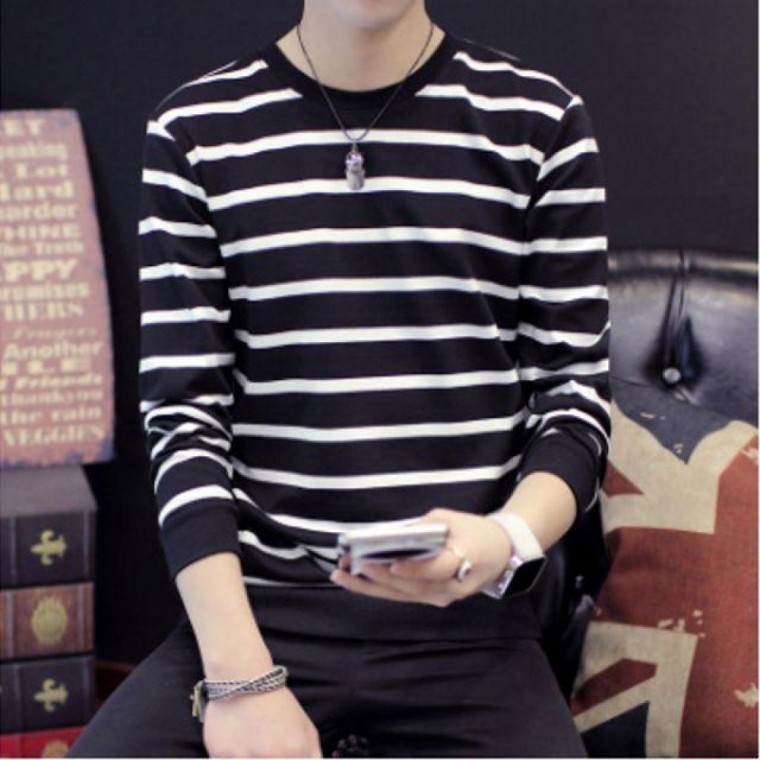 เสื้อยืดลายทางสำหรับผู้ชาย T-SHIRTS-P