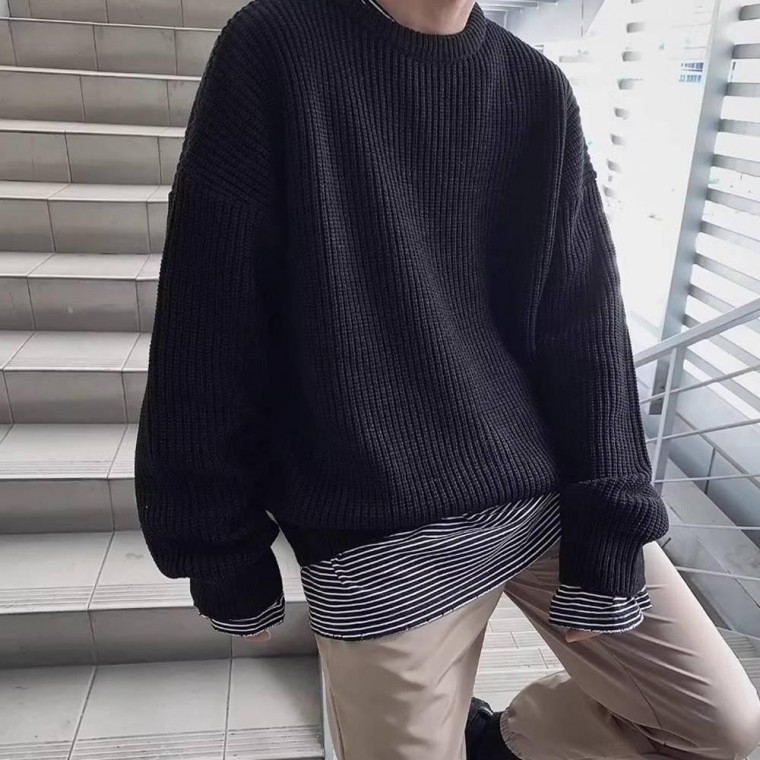 เสื้อไหมพรมลายริ้ว Richi สำหรับผู้ชาย