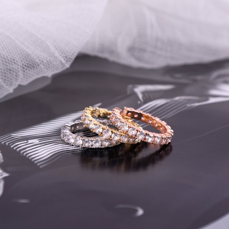 แหวน Simulated Diamond Tennis Ring Sihoo Jewelry RB385R