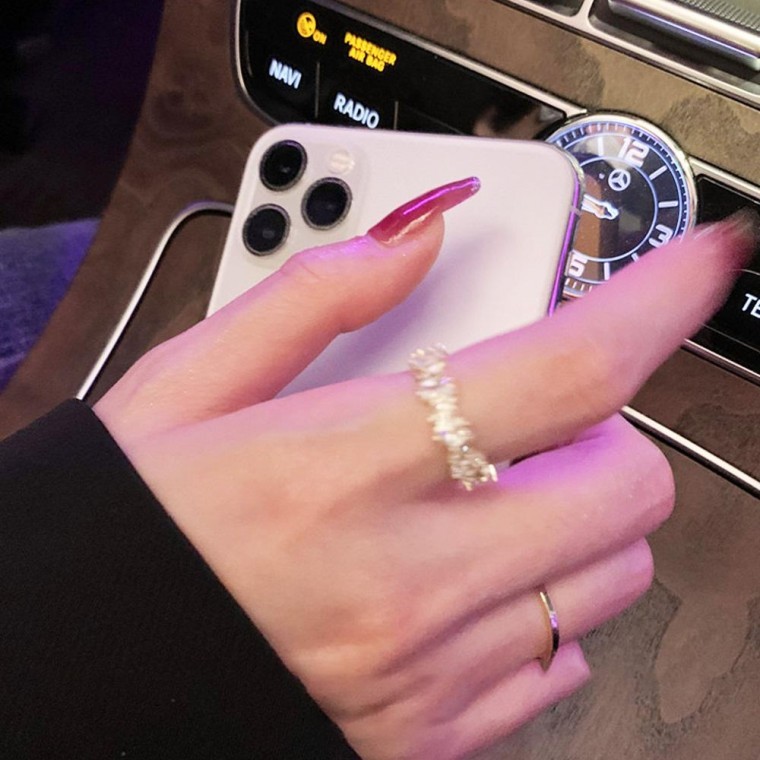 แหวน Fashion Cut Cubic Open Ring