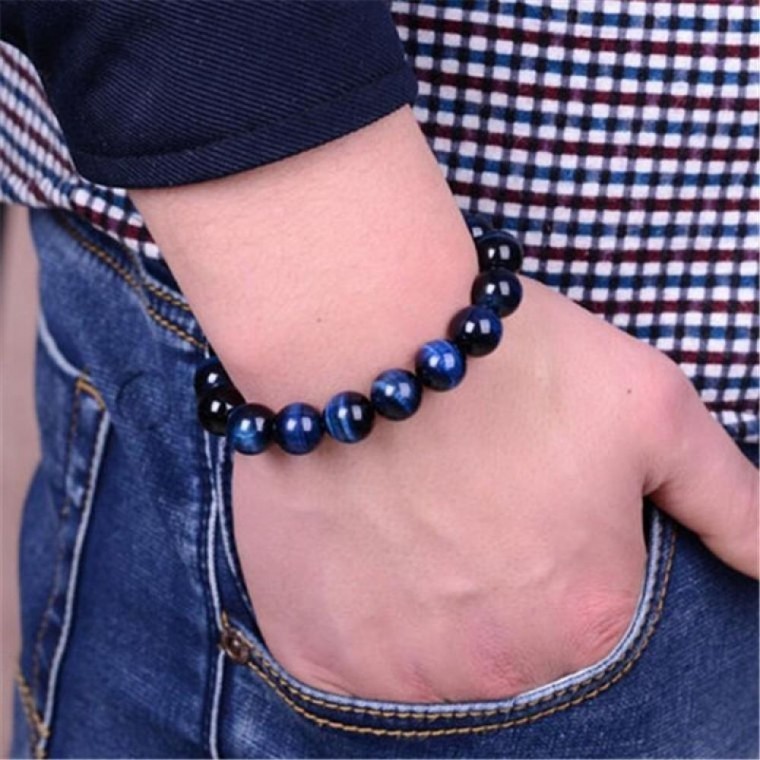 สร้อยข้อมือหินอเล็กซานไดรต์ 6 มม. พร้อมใบรับรอง หินตาแมว unisex สำหรับผู้ชาย คู่รัก และของขวัญวันเกิดเพื่อน