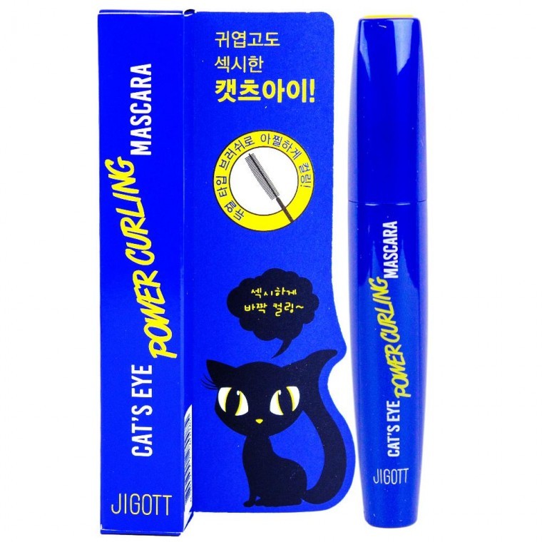 มาสคาร่า Jigott Cat's Eye Perfect Volume สีดำ 12g-น้ำเงิน
