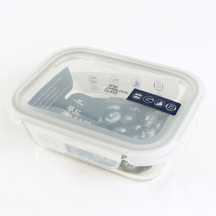 กล่องแก้ว Oven Lock Semi Magic Clean ทรงสี่เหลี่ยมผืนผ้าเบอร์ 2 640 มล.