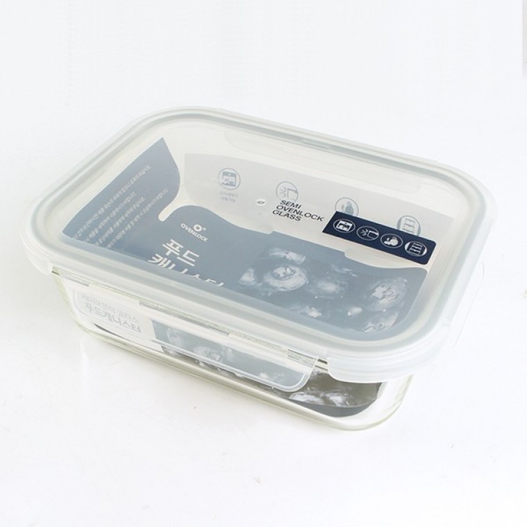 กล่องแก้ว Oven Lock Semi Magic Clean ทรงสี่เหลี่ยมผืนผ้าเบอร์ 4 1520 มล.