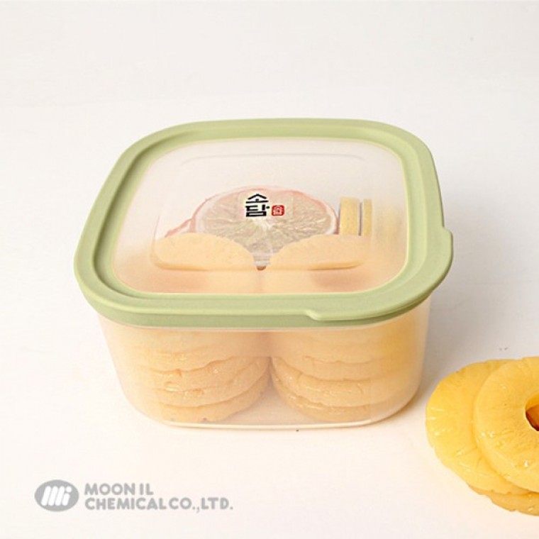กล่องสุญญากาศ Sodam Magic Clean ทรงสี่เหลี่ยมจัตุรัสเบอร์ 3 สีเขียว