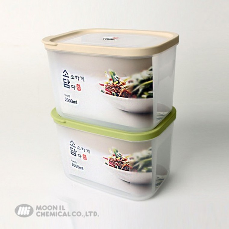 กล่องสุญญากาศ Sodam Magic Clean ทรงสี่เหลี่ยมผืนผ้าเบอร์ 6 สีเบจ