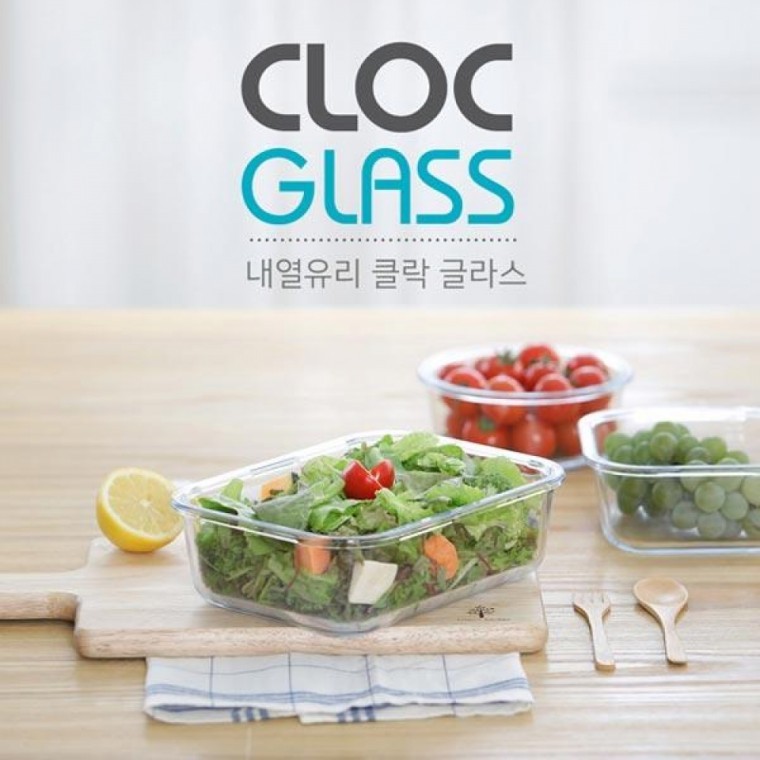 กล่องแก้ว Clock ทรงสี่เหลี่ยมผืนผ้า 1.5 ลิตร