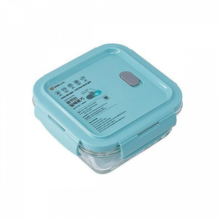 กล่องสุญญากาศ Ovenlock แบบหายใจได้ ทรงสี่เหลี่ยมจัตุรัสเบอร์ 1 340 มล.