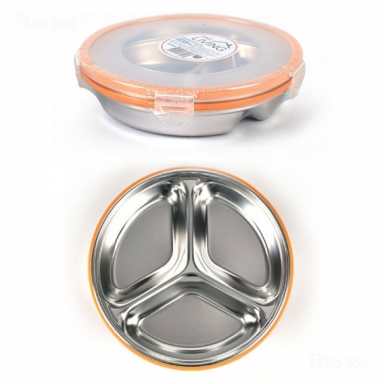 กล่องถนอมอาหารทรงกลม 3 ช่อง 19.2x5 ซม. เบอร์ 12