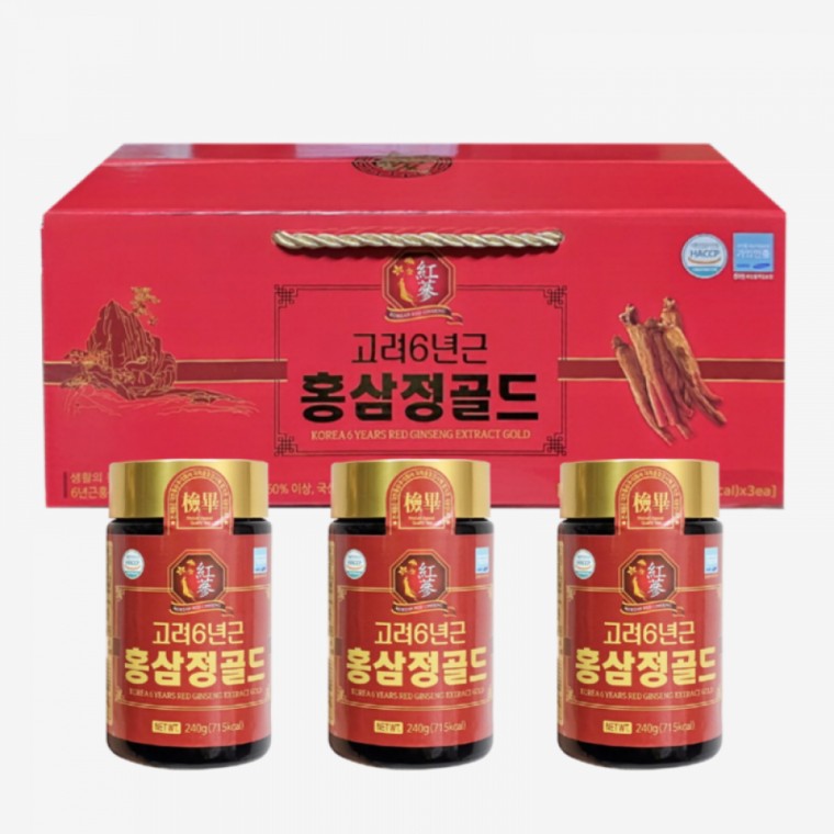 ชุดของขวัญ Hongsamjeong Gold 720 กรัม จากโสม 6 ปีของ Goryeo