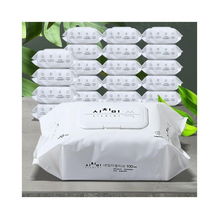 ผ้าเช็ดทำความสะอาด Luminad 100 แผ่น 20 แพ็ค กระดาษทิชชูสำหรับเด็ก ลายปั๊มนูนหนา