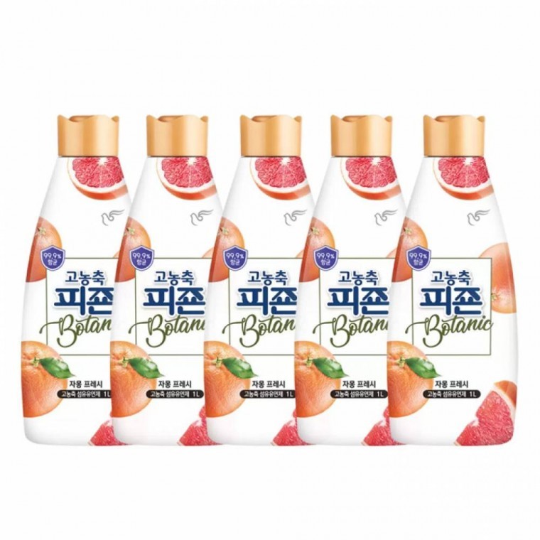 น้ำยาปรับผ้านุ่ม Pgeon Rich Perfume Botanic Grapefruit Fresh 1 ลิตร x 5 ชิ้น ขนาดใหญ่