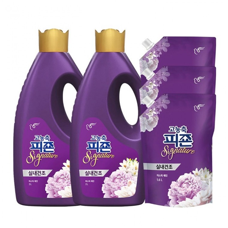 น้ำยาปรับผ้านุ่มเข้มข้น Pgeon Signature Mystic Rain 2 ลิตร x 2 + 1.6 ลิตร 3 ชิ้น