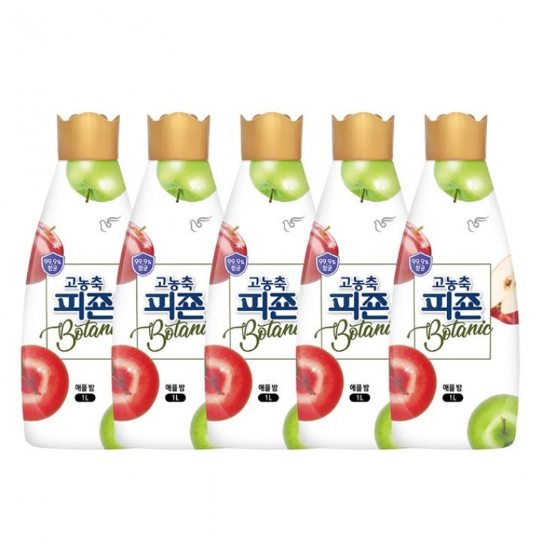 น้ำยาปรับผ้านุ่ม Pgeon Rich Perfume Botanic Apple Bomb 1 ลิตร x 5 ชิ้น