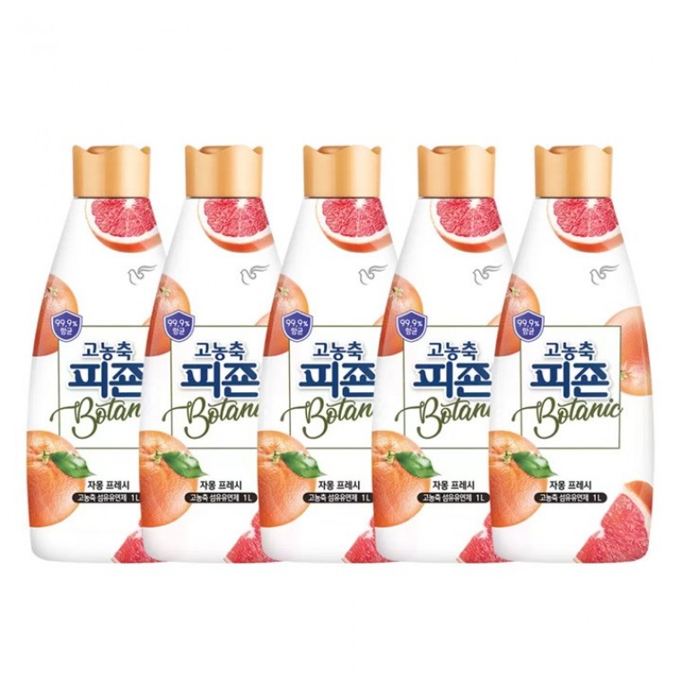 น้ำยาปรับผ้านุ่ม Pgeon Rich Perfume Botanic Grapefruit Fresh 1 ลิตร x 5 ชิ้น
