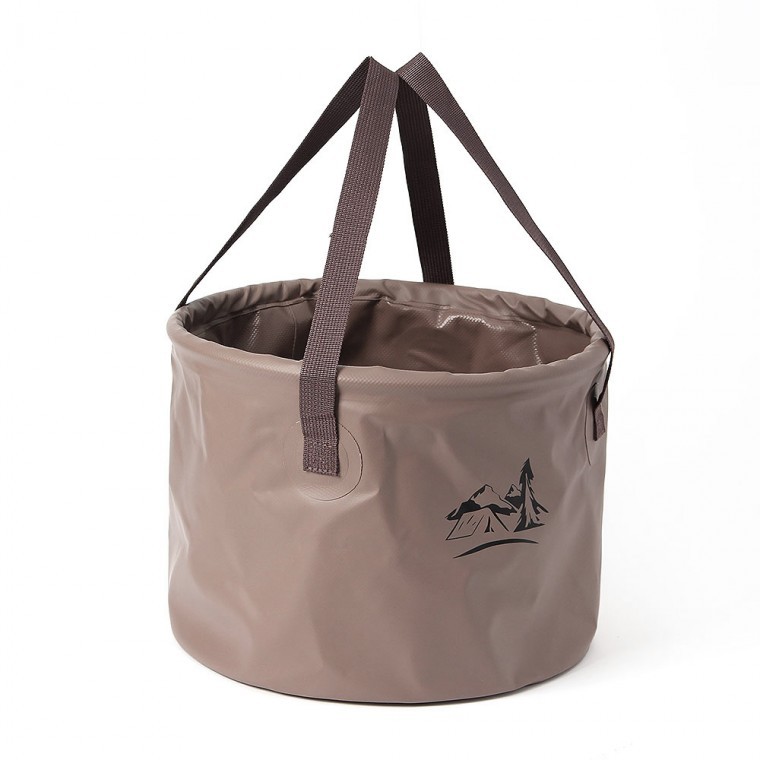 ตะกร้าแคมป์ปิ้งแบบพับได้ 20L (สี Coffee)