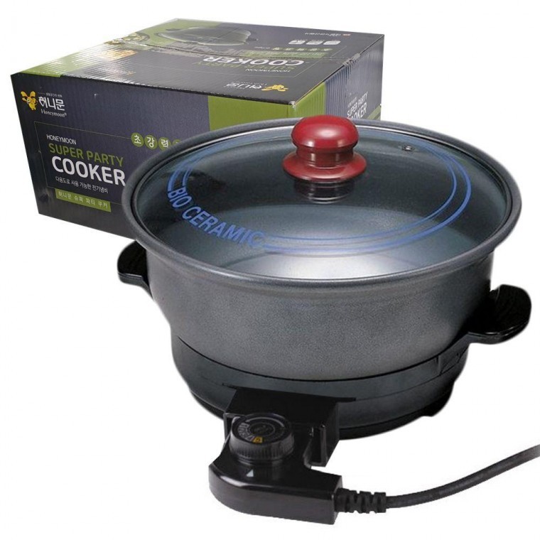หม้อไฟฟ้าเคลือบพิเศษ Super Party Cooker