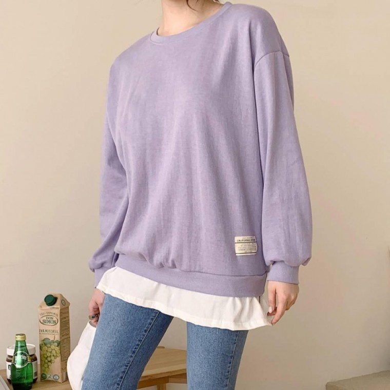 HL] เสื้อยืดแขนยาวแบบเลเยอร์ HL] สำหรับใส่ในบ้าน