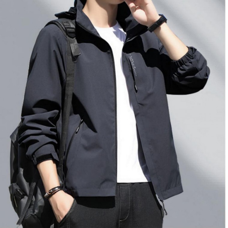 เสื้อแจ็คเก็ตกันลมสำหรับผู้ชาย 2 สี